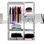 Тканевый шкаф складной STORAGE WARDROBE KM-105 на 2 секции 106х45х170 см